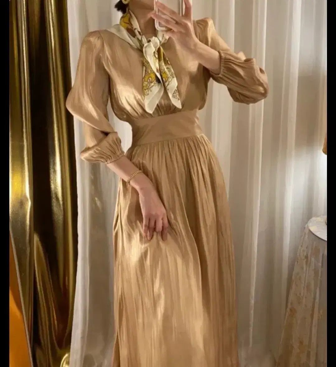 GOLDトーン ロング ONE PIECE