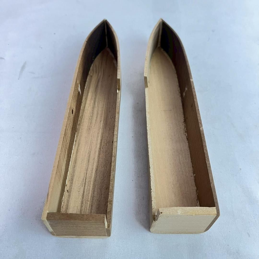 木製模型 カリフォルニア号 水上車 半完成品 電動ボート 当時物 箱付き