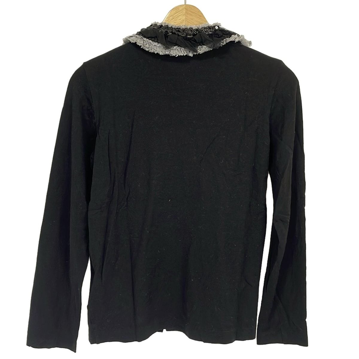 tricot COMMEdesGARCONS トリココムデギャルソン 長袖シャツブラウス レディース - 黒×ライトグレー スパンコール