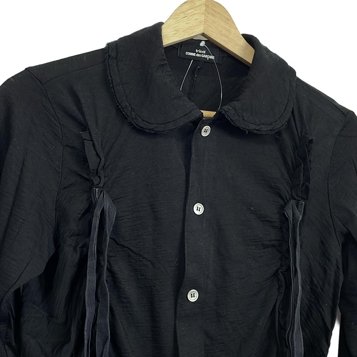  tricot COMMEdesGARCONS トリココムデギャルソン 長袖シャツブラウス レディース - 黒 長袖 シャツ ブラウス