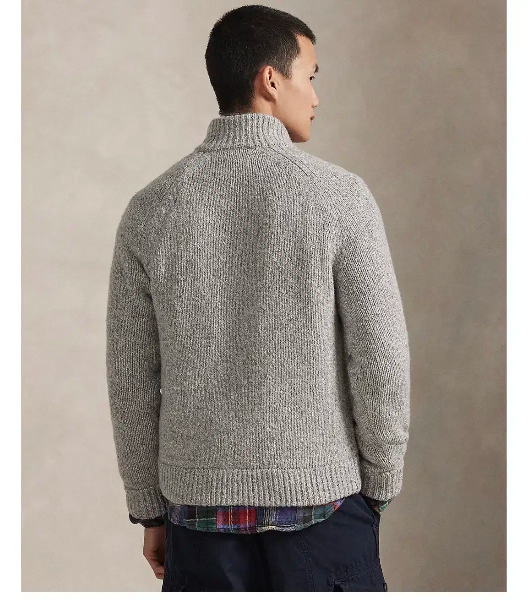 POLO RALPH LAUREN ポロラルフローレン ウールブレンド モクネック カーディガン m