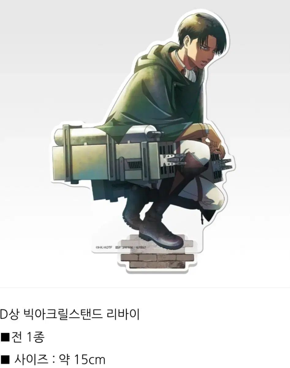 版 進撃の巨人 B賞 リヴァイ D賞 リヴァイ BIG アクリル セット