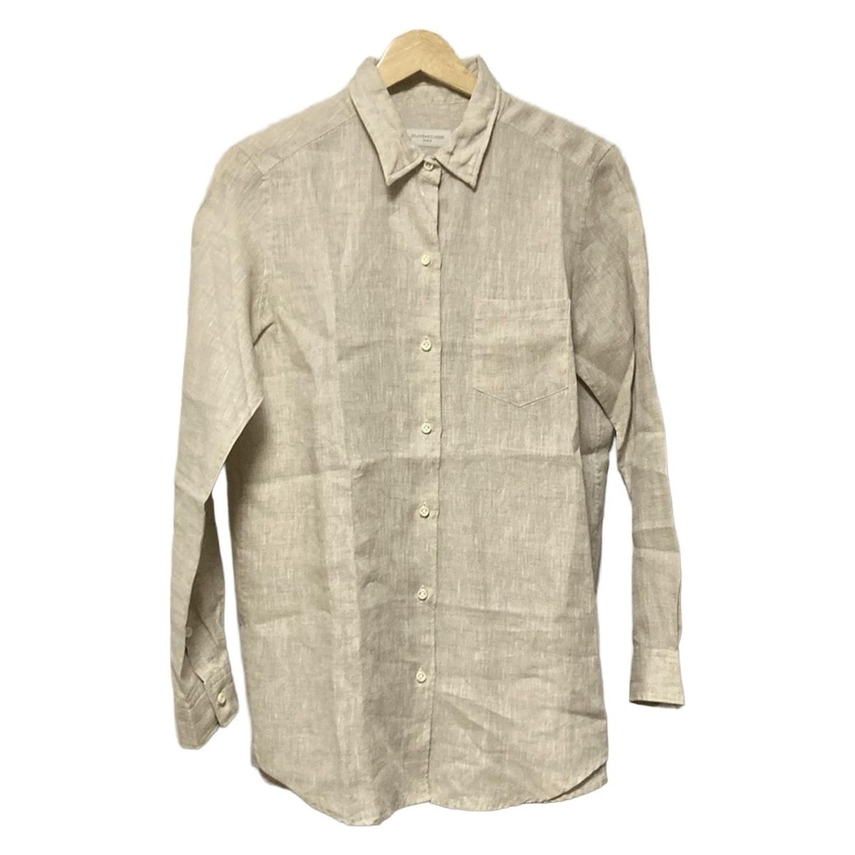 DEUXIEME CLASSE ドゥーズィエム 長袖シャツブラウス レディース - ベージュ 麻