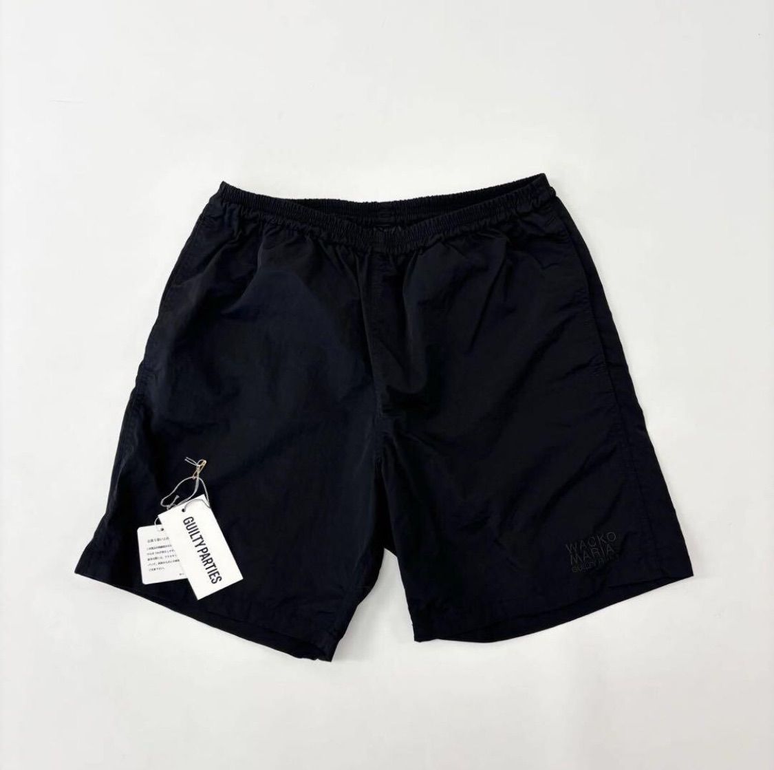 25ss 2025 WACKO MARIA ワコマリア NYLON BOARD SHORTS ナイロン ボード ショーツ ロゴ 刺繍 BLACK ブラック サイズ XL 709-0080