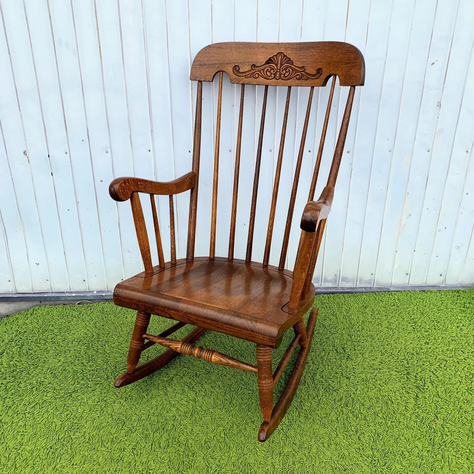 キツツキマーク 飛騨産業 ロッキングチェア 彫刻 HM-0154