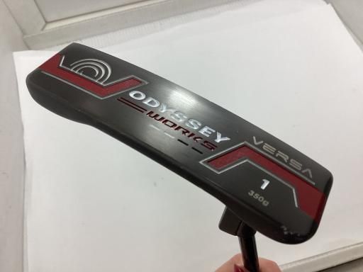 オデッセイ WORKS VERSA 1 レッド 34インチ パター PT スチール フレックスその他 メンズ 男性用 右利き 右用 Dランク ゴルフクラブ