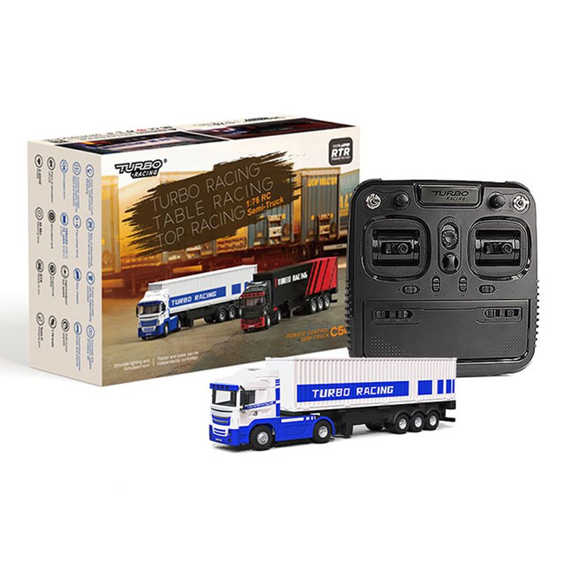 メーカー HITEC Hitecマルチプレックスジャパン 1 76 C50 White Trailer Truck RCトレーラーセット