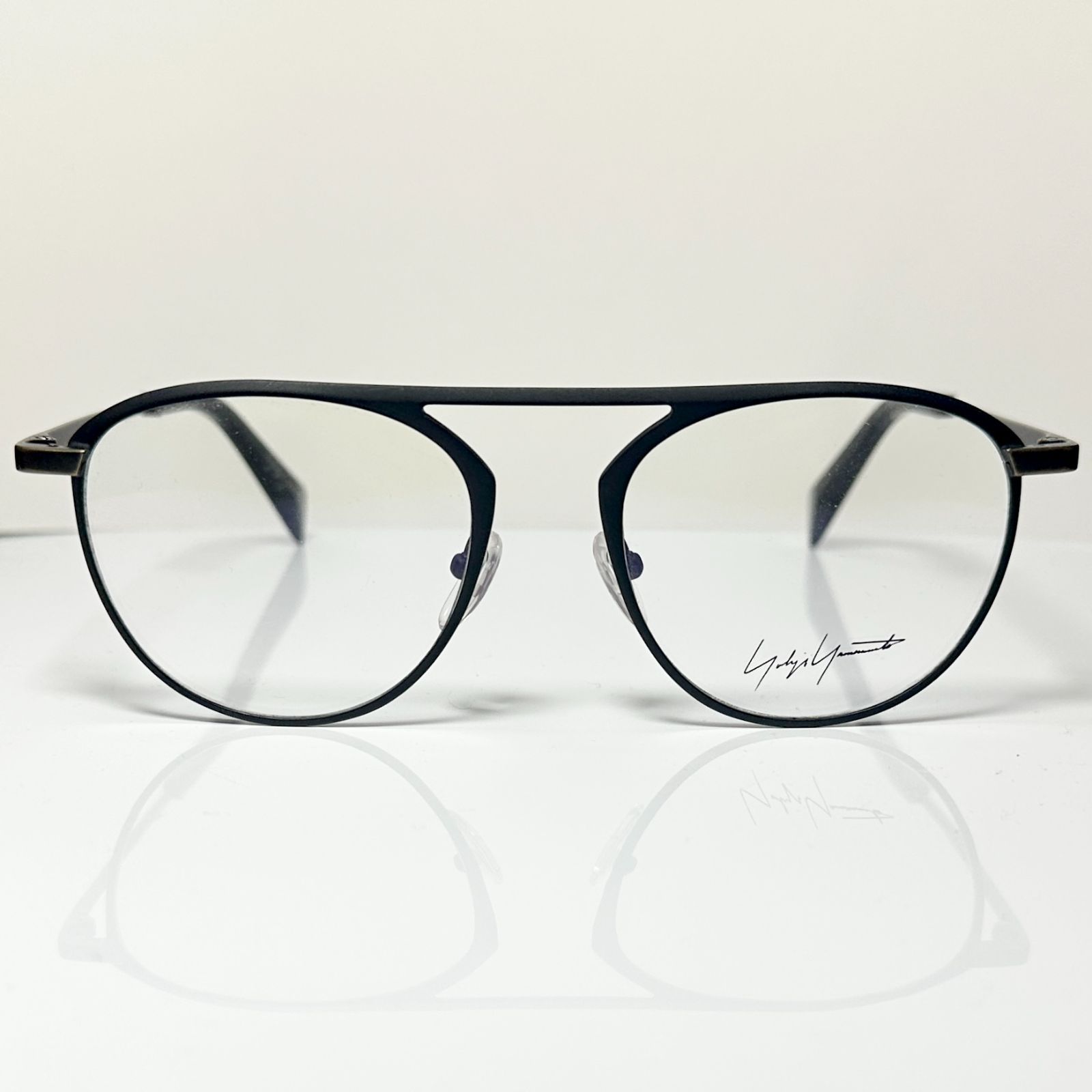 Yohji Yamamoto ヨウジヤマモト YY 3012 002 黒 メガネ ケース付き フランス製 Y 3
