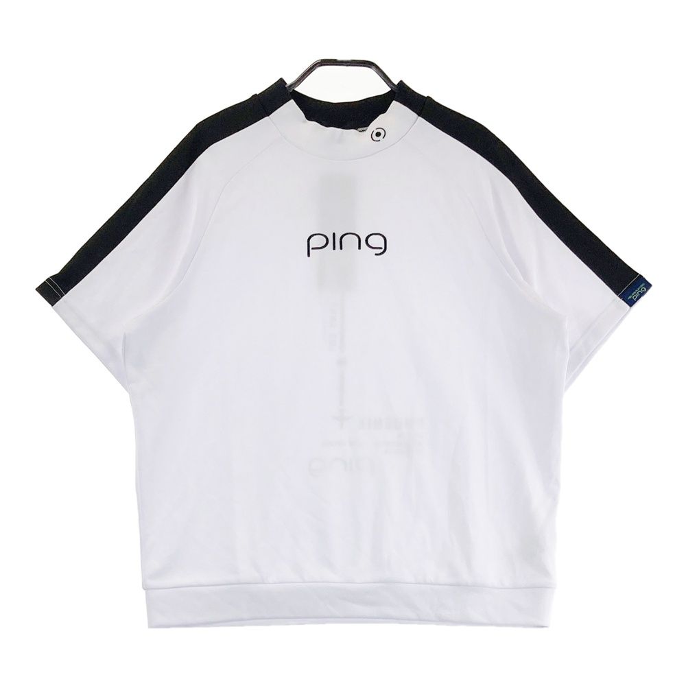 サイズ L PING ピン モデル ハイネック 半袖Tシャツ ダブルメッシュ ホワイト系 240101549548 ゴルフウェア レディース ストスト