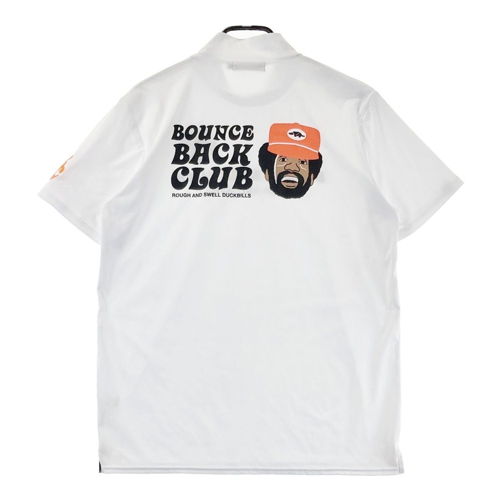 サイズ L ROUGH-SWELL ラフアンドスウェル 半袖モックネックTシャツ ホワイト系 240101550690 ゴルフウェア メンズ ストスト