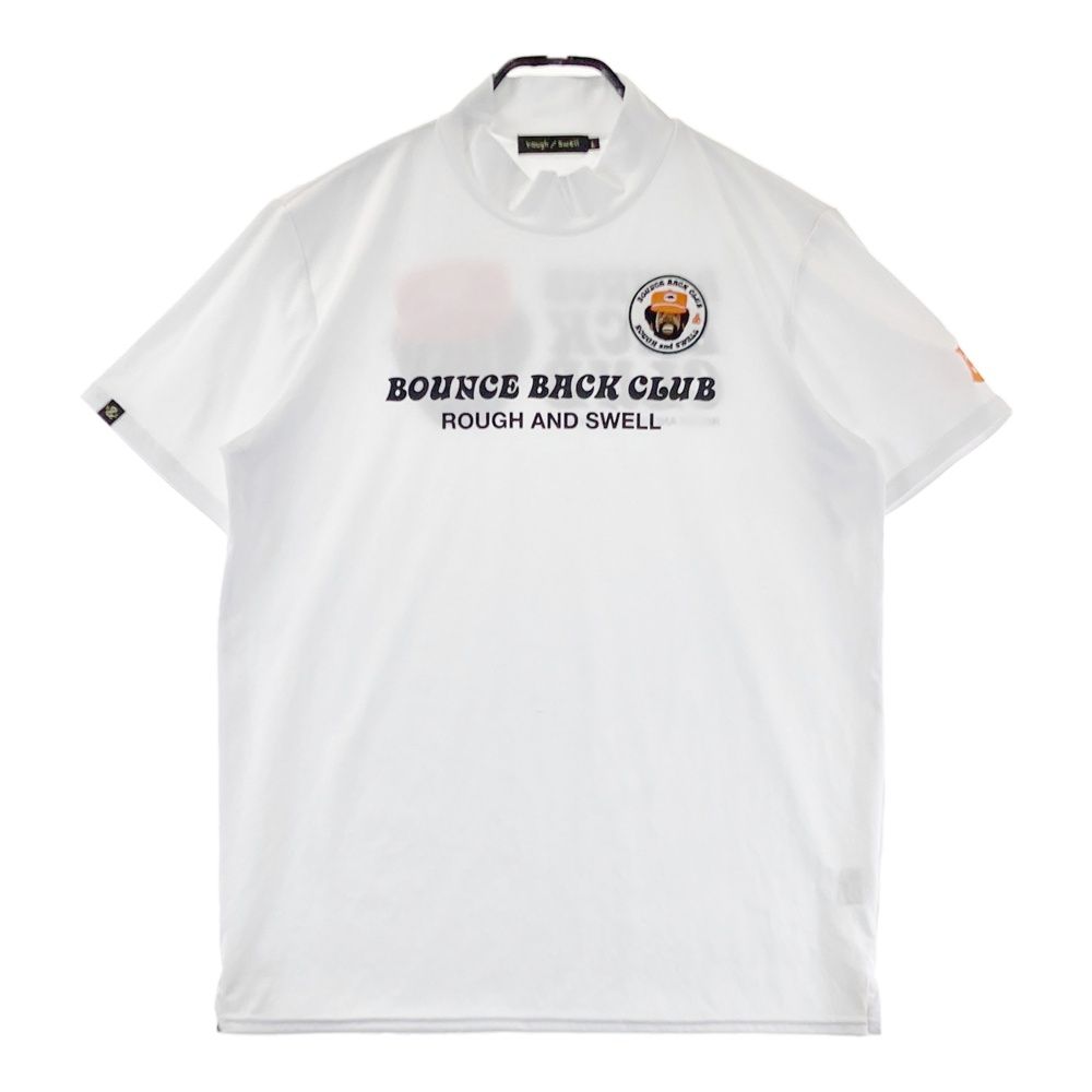 サイズ L ROUGH-SWELL ラフアンドスウェル 半袖モックネックTシャツ ホワイト系 240101550690 ゴルフウェア メンズ ストスト