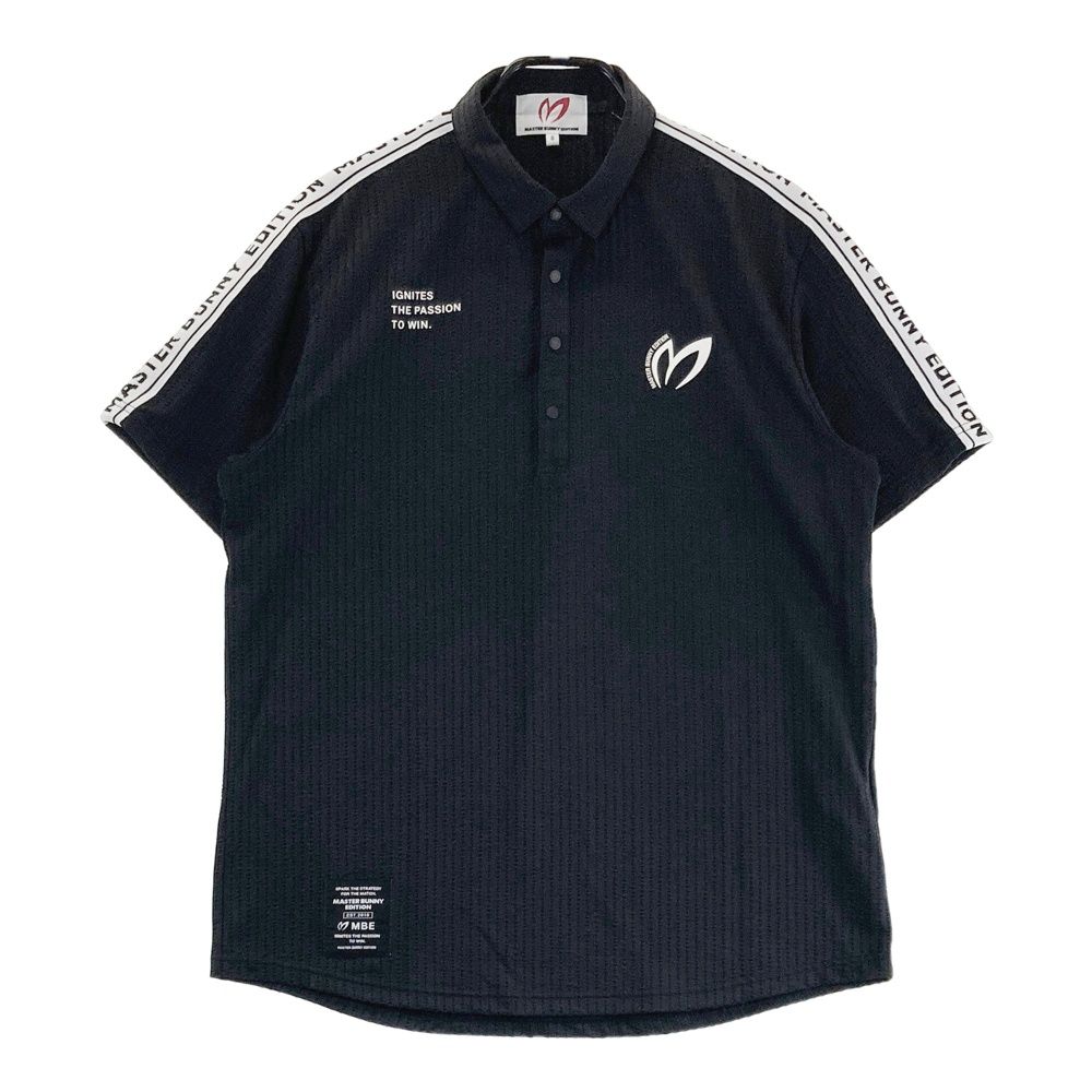 サイズ 6 MASTER BUNNY EDITION マスターバニーエディション 半袖ポロシャツ シアサッカー ブラック系 240101550897 ゴルフウェア メンズ ストスト