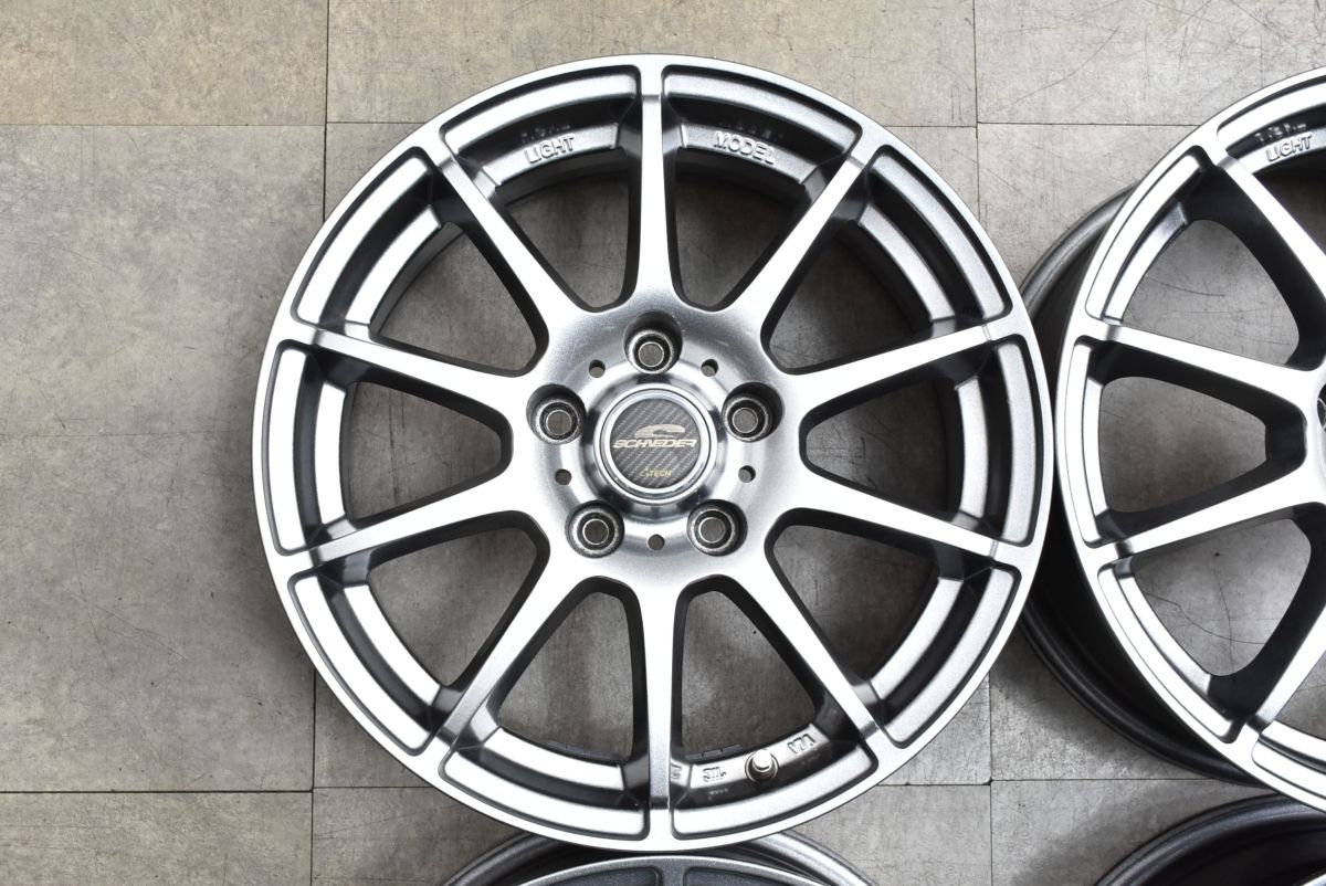  程度良好 A TECH シュナイダー 16 in 6 5 J 38 PCD 114 3 4本 ノア ヴォクシー C HR ヤリスクロス ステップワゴン WR V セレナ CX 16インチ ホイール