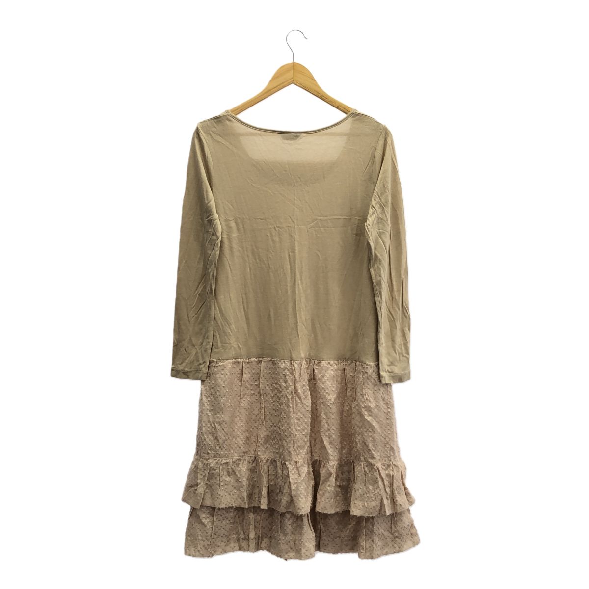 INGEBORG インゲボルグ 13年製 切り替えワンピース サイズ3 9号 定価3.5万 AW ピンクハウス ベーシュ レディース