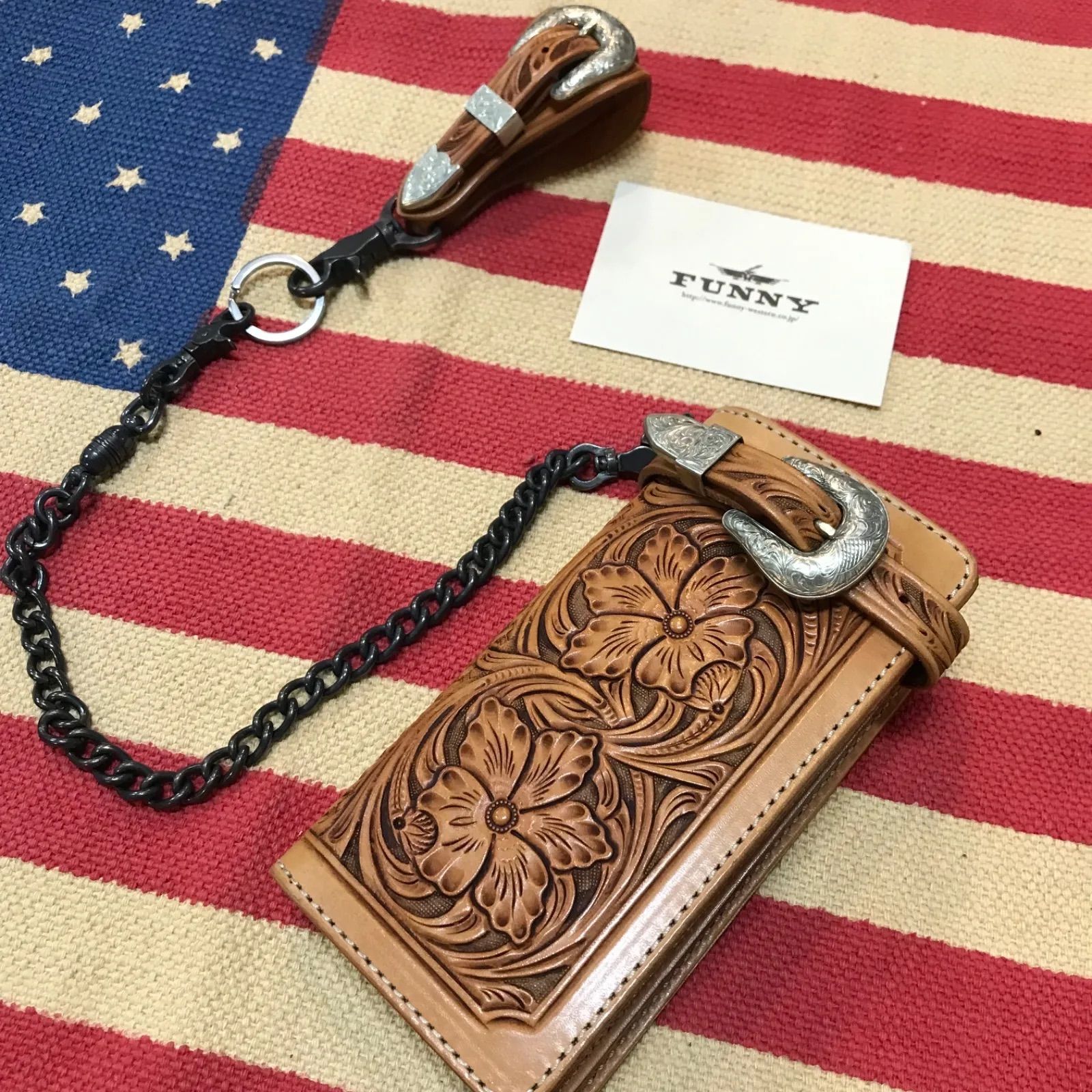 FUNNY ファニー ウォレット 長財布 ライダースウォレットウォレットチェーン キーリング 牛革