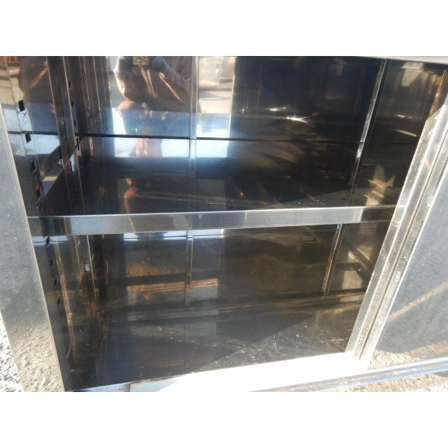 無限の可能性 業務用 ステンレス 調理台 W1200 D600 H800mm W120cm 引違い 扉付 作業台 片面 レール手前さびあり