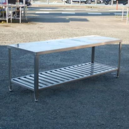 業務用 ステンレス 作業台 W 1800 D 600 H 650 mm 厨房 180 cm すのこさびあり ガス台 コンロ台 架台