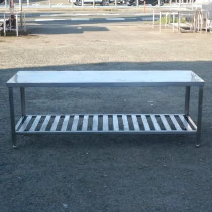 業務用 ステンレス 作業台 W 1800 D 600 H 650 mm 厨房 180 cm すのこさびあり ガス台 コンロ台 架台