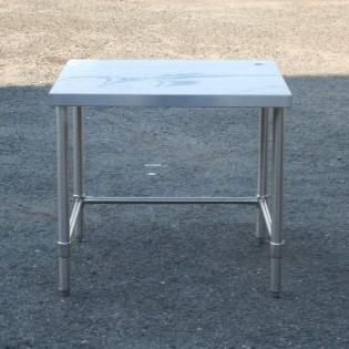 マルゼン 業務用 ステンレス 作業台 W750 D700 H700mm 厨房 スチコン オーブン 架台 W75cm 3方枠 ビス穴 配管穴あり