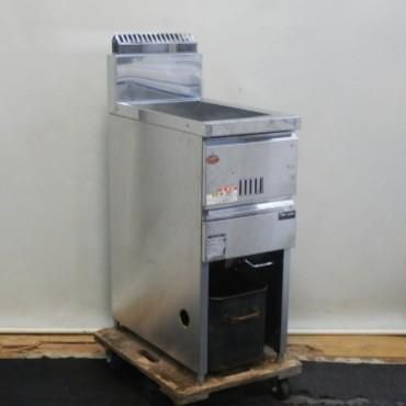 2010年製 マルゼン LP ガス フライヤー MGF-13J 13L W33D60H80 22 cm プロパン 9.5mmゴムホース接続 32.5kg さびあり