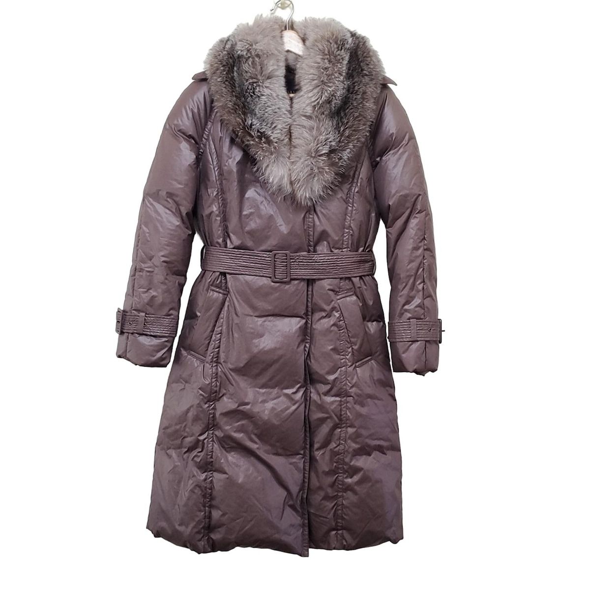 DAMAcollection ダーマ ダウンコート サイズM レディース - ダークブラウン 長袖 フォックス 冬 秋