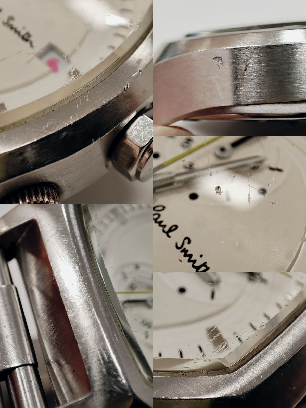  ポールスミス クロノグラフ腕時計 ラッキーラビットGN-4-S 稼働 電池交換済 ホワイト文字盤 デイト スモセコ Paul Smith 腕時計(クォーツ) 腕時計(アナログ)