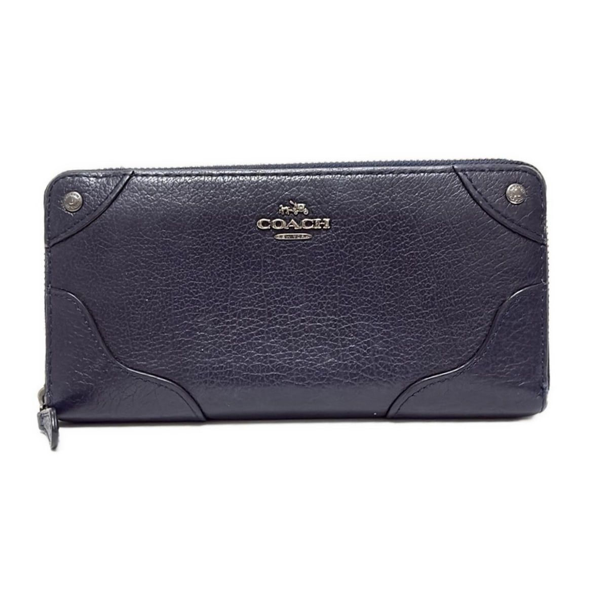 COACH コーチ 長財布 - F52645 ネイビー レザー