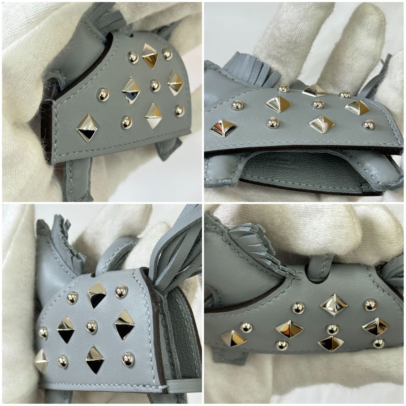 エルメス HERMES チャーム ブドウ パープル系 レザー チャーム