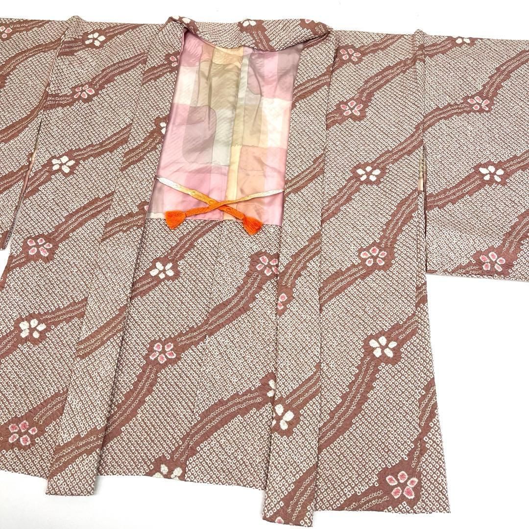 着物と帯 時流 ハ25824ts 正絹 総絞り羽織 ココアブラウン