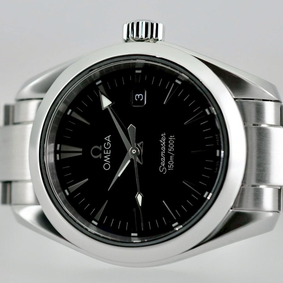 OMEGA 磨き済 2577.50 シーマスター アクアテラ ブラック W 00029