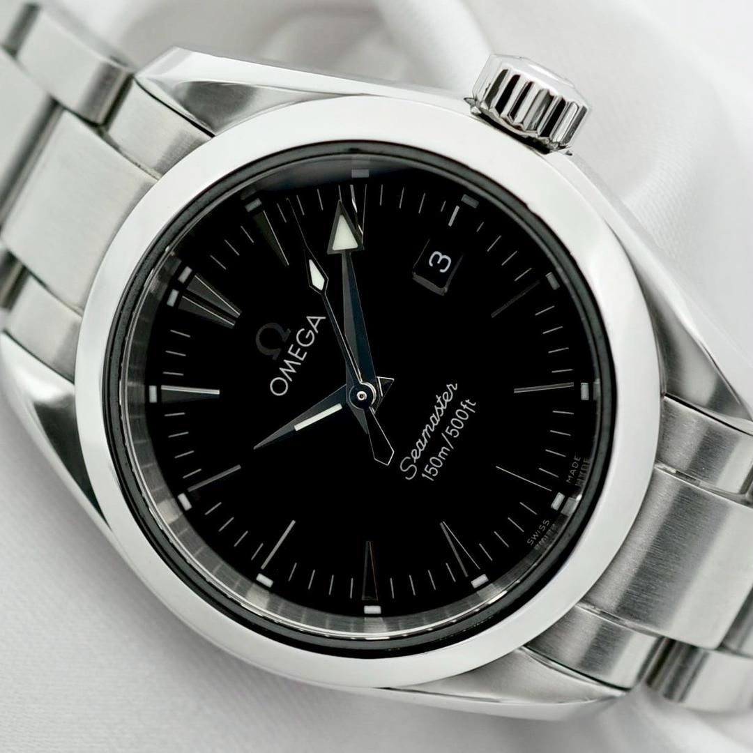 OMEGA 磨き済 2577 50 シーマスター アクアテラ ブラック W 00029