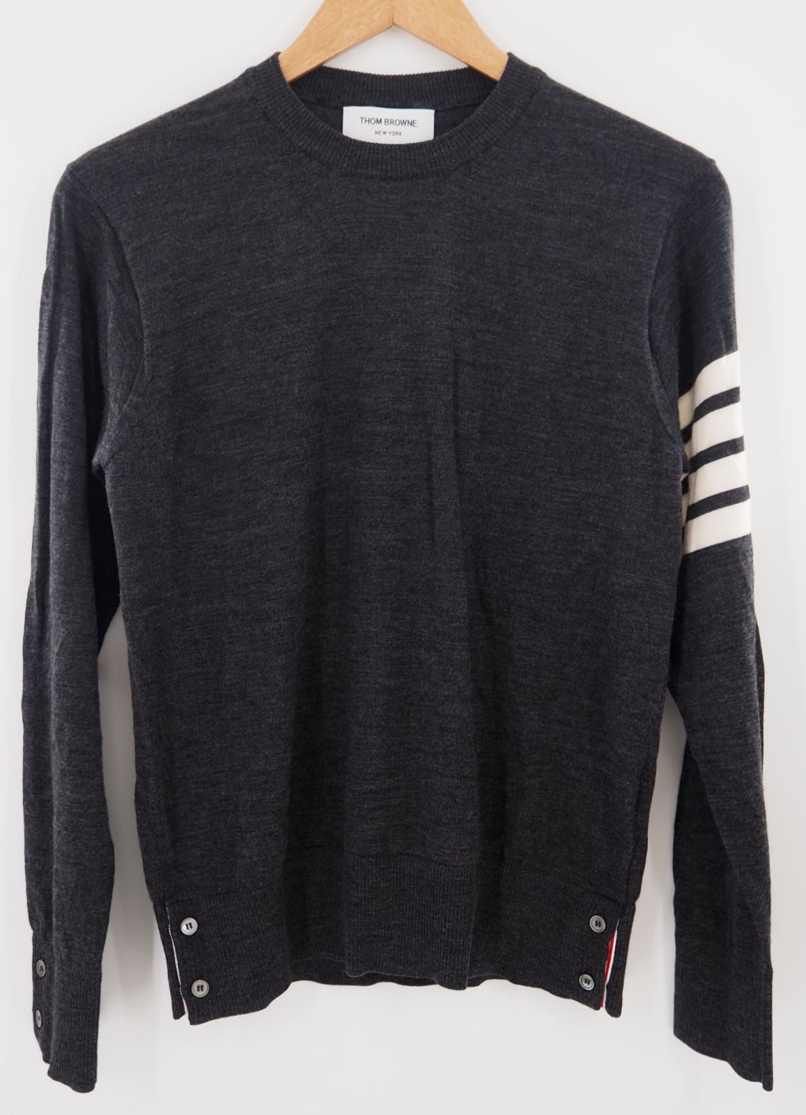 THOM BROWNE トムブラウン 4bar ニット グレー サイズ1 MKA002A Y1014 022