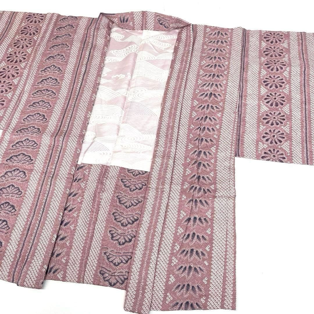 着物と帯 時流 ハ25818ts 正絹 総絞り羽織 薄紫 裄67.5丈84