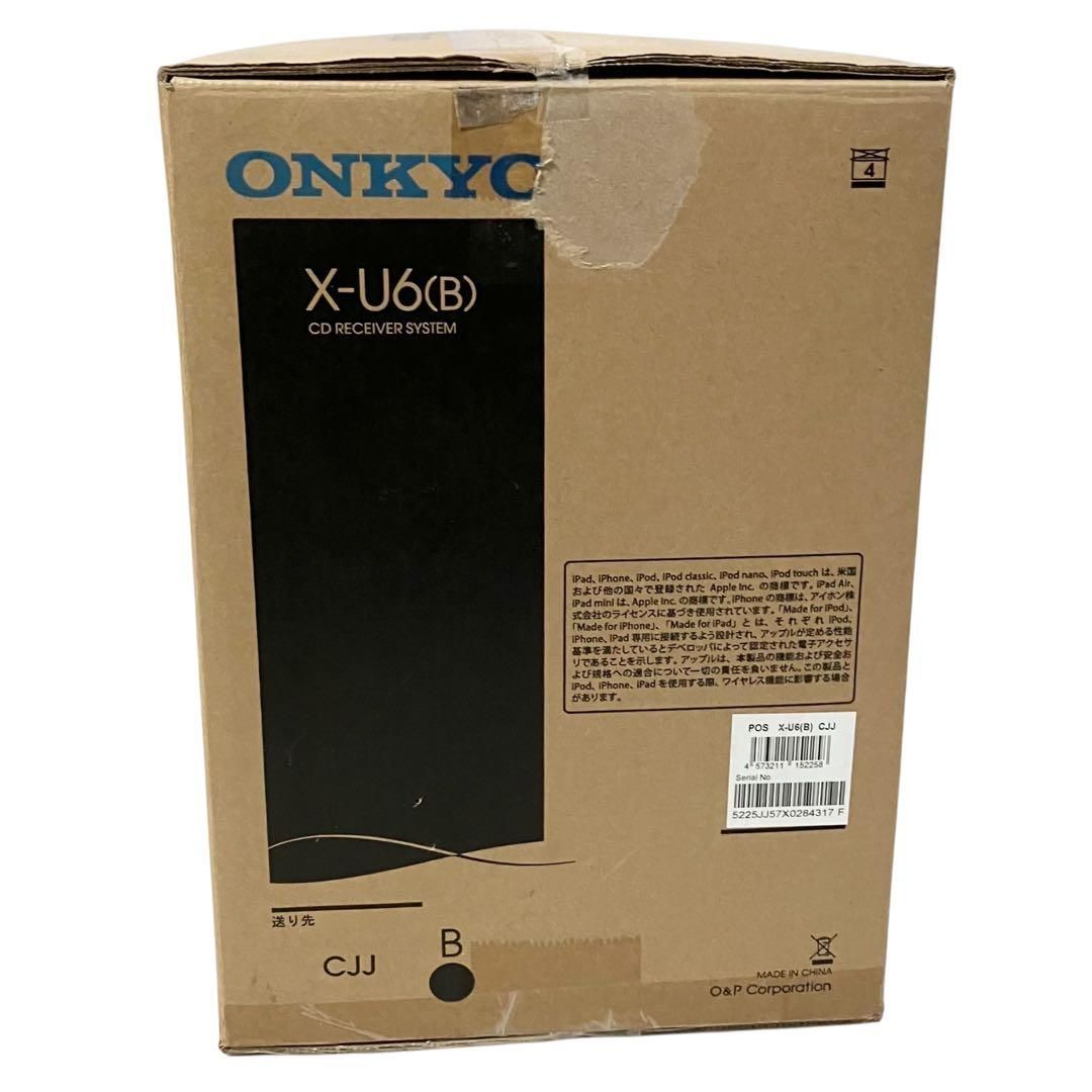  ONKYO CDレシーバーシステム X U 6 B ブラック オンキヨー CD MD カセットデッキ ラジオ コンポ