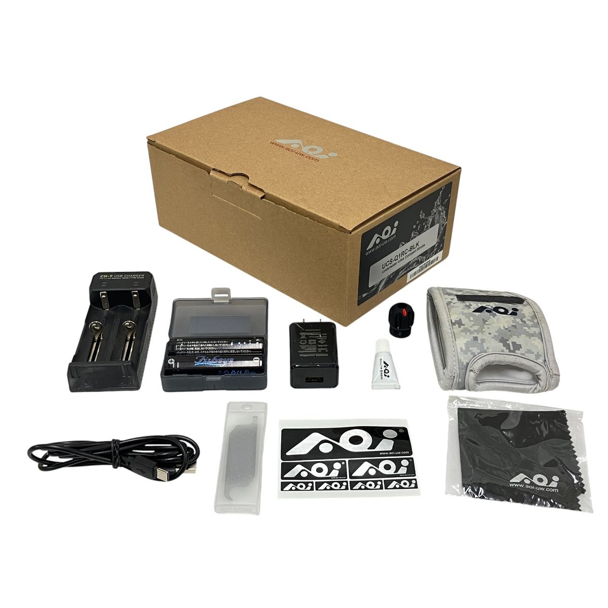 AOI 水中ライト UCS-Q 1 RC-BLK ストロボ ブラック スキューバダイビング用品