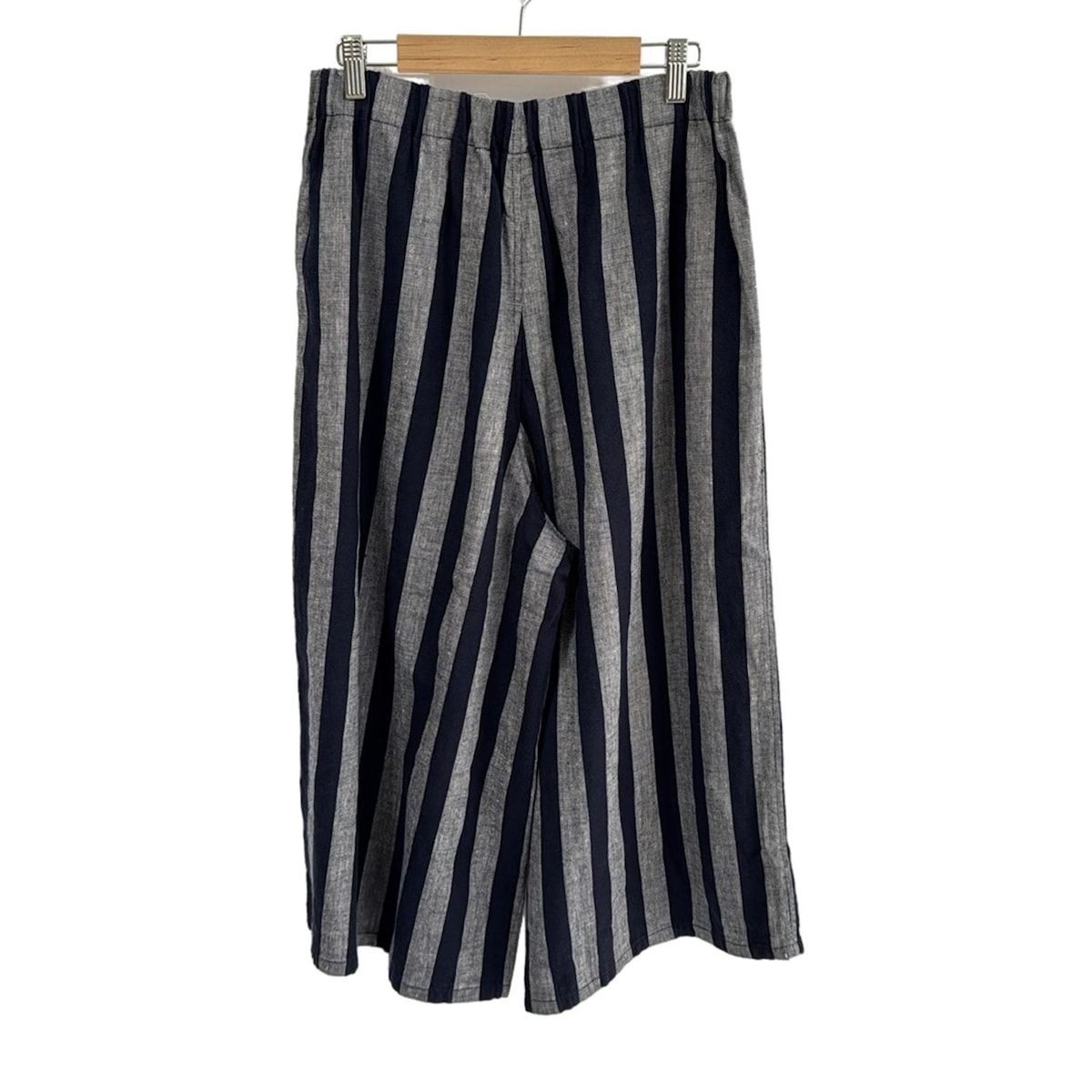 Plantation プランテーション パンツ サイズM レディース - ネイビー×白 フルレングス ストライプ