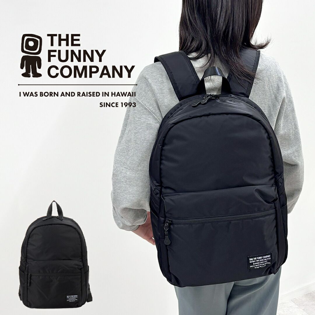 THE FUNNY COMPANY ザ ファニーカンパニー マットナイロン レギュラーバックパック メンズ レディース ブラック M023 001