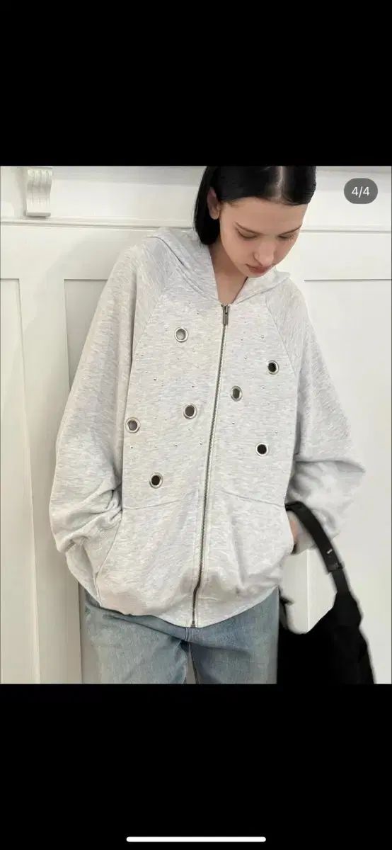 ペインチュアル スタッズ リング フードジップアップ