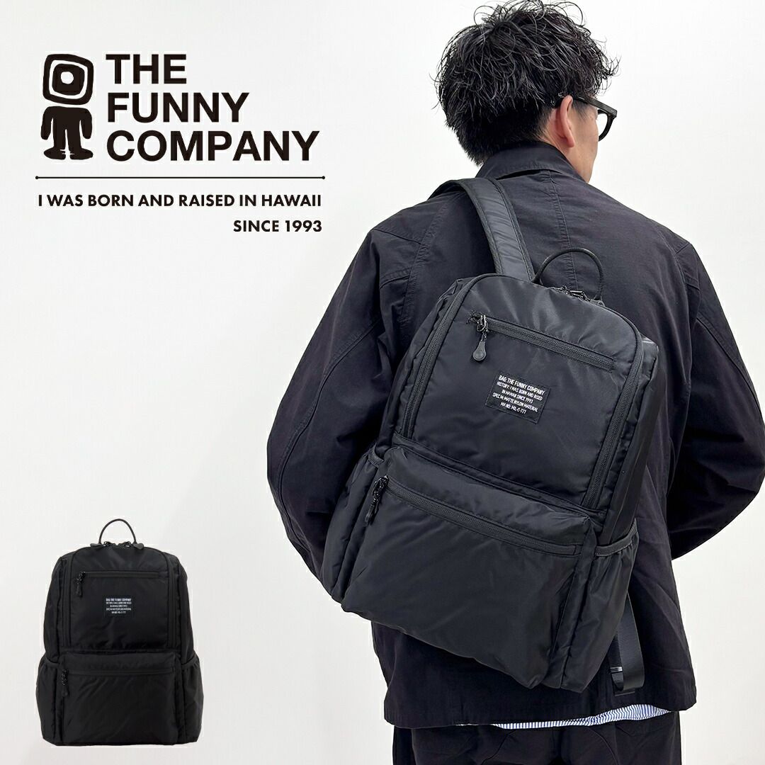THE FUNNY COMPANY ザ ファニーカンパニー マットナイロン バックパック メンズ レディース ブラック M032 001