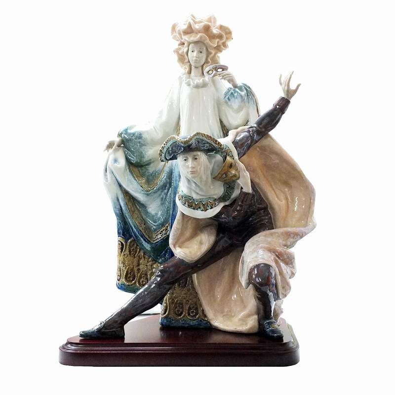 LLADRO リアドロ リヤドロ ベネチアン カーニバル 01001816 バレエ ダンス フィギュリン 陶磁器人形 西洋工芸 難有 折れ欠け有 陶器 人形 インテリア JA-16726