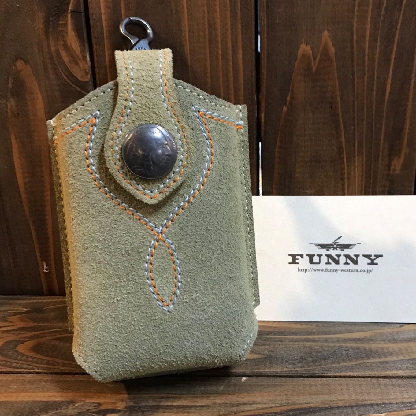 FUNNY ファニー レザーケース スエード スマホケース キーケース タバコケース キーリング