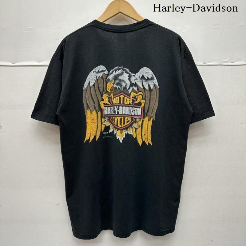 ハーレーダビッドソン 80s USA製 Jerzees イーグル プリント Tシャツ