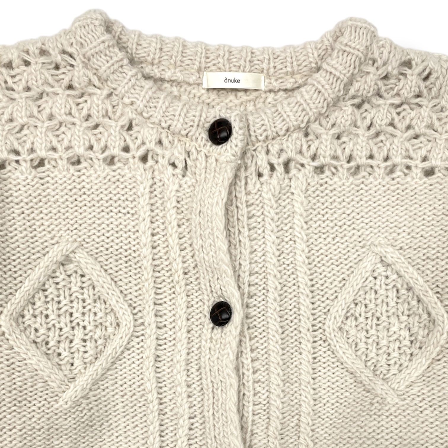 anuke アンヌーク Cable Knit Cardigan ケーブルニットカーディガン