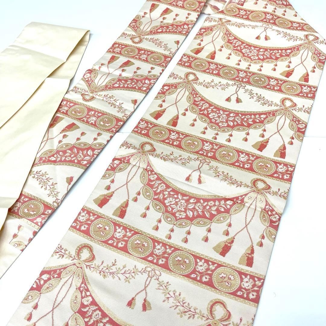 着物と帯 時流 N25880ts 正絹 九寸名古屋帯 アール ヌーヴォー