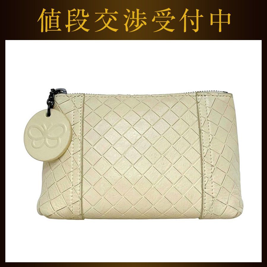 ボッテガヴェネタ ポーチ ホワイト イントレッチオ ミラージュ 小物入れ