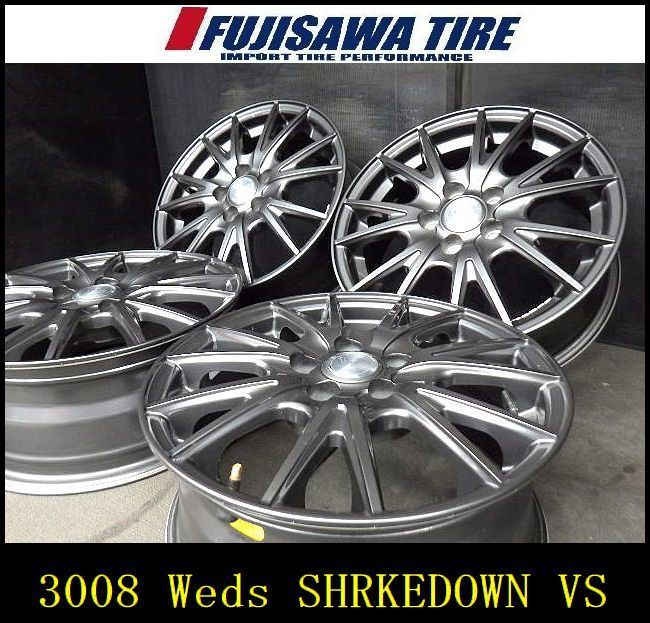 3008 B Weds SHRKEDOWN ホイール 15x6.0J 5穴 PCD100 43 4本