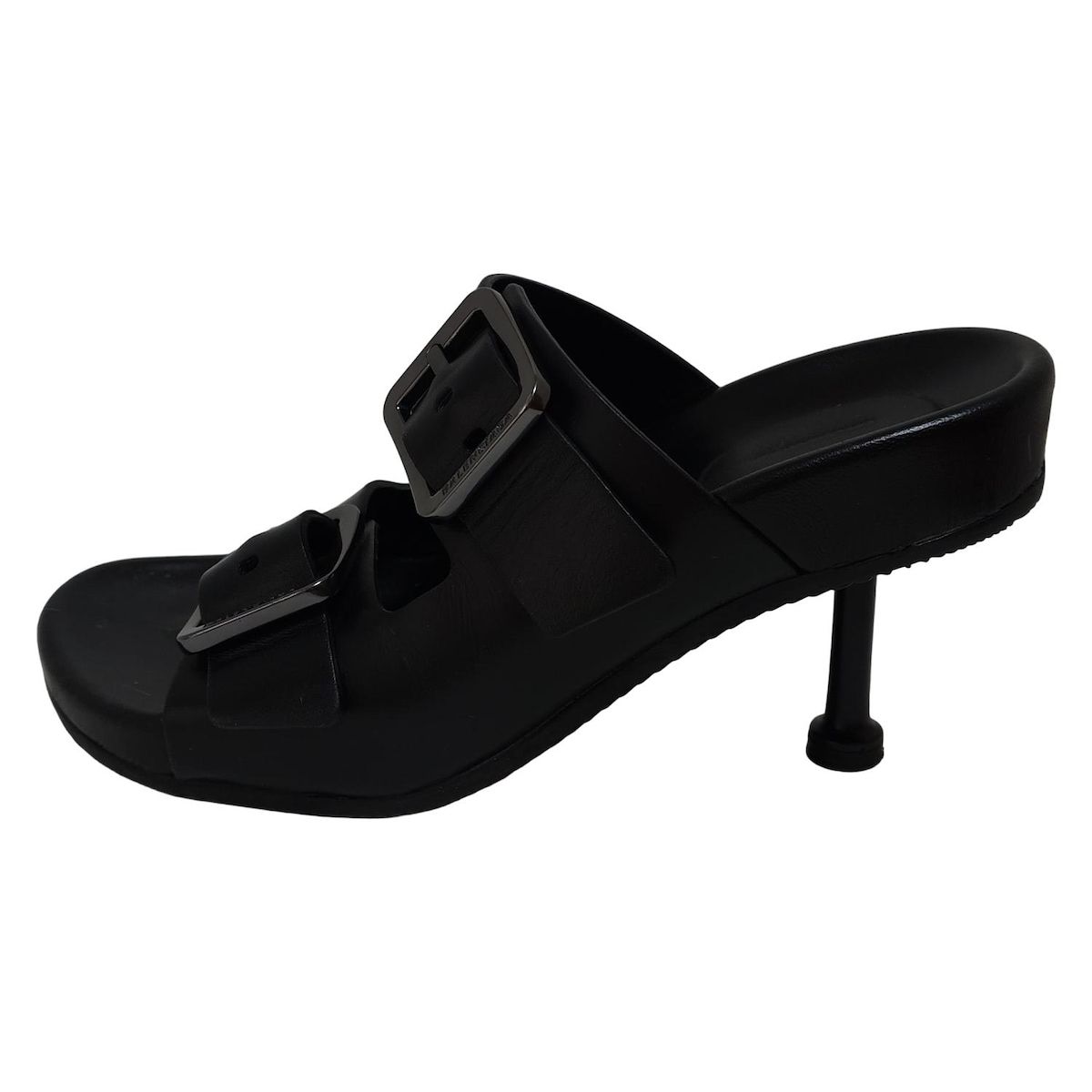 BALENCIAGA バレンシアガ サンダル 39 レディース - 黒 レザー