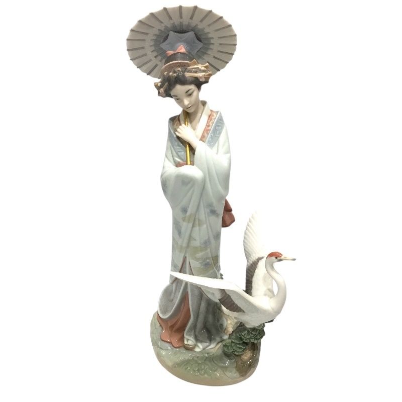 LLADRO リヤドロ MIYABI 磁器 日本庭園 花模様 着物 番傘 和 8253 JA-115