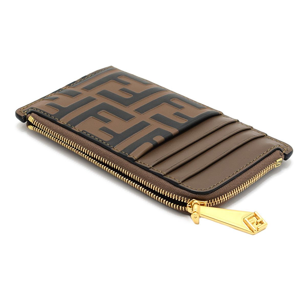 フェンディ FENDI カードケース ウォレット 8 M 0489-ADYM-F 13 VK メンズ レディース ユニセックス ブラウン 本革 レザー