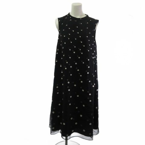 ダイアグラム Diagram フ ドットワンピース ノースリーブ 黒 ブラック 39235096 36